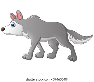 Cute Cartoon Wolf Stock Vector (Royalty Free) 374630404 | Shutterstock