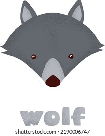 cute cartoon wolf with a sign