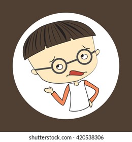 cute cartoon of young boy