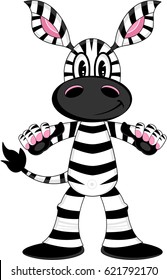 Cute Cartoon Zebra