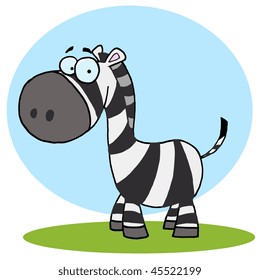 Cute Cartoon Zebra ,background