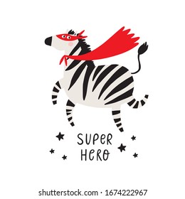 Dibujo chiquito - super héroe zebra