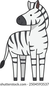 cute cartoon zebra vector illustration
