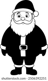 The cute cartoonish full santa