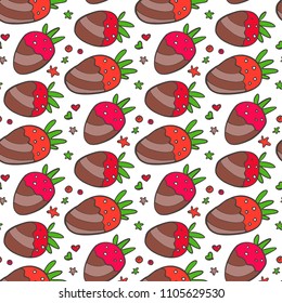 Cute cartoonish sweets - seamless pattern