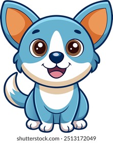 Este diseño presenta un encantador cachorro azul con ojos grandes y expresivos y una sonrisa juguetona. El pelaje del cachorro es de un suave y calmante tono azul, lo que lo hace lucir muy tierno.