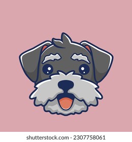 lindo retrato de perro Schnauzer