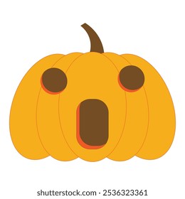 Linda ilustración de calabaza tallada adecuada para activos en Halloween, horror, miedo, etc. diseños temáticos