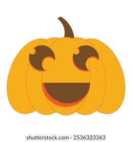 Linda ilustración de calabaza tallada adecuada para activos en Halloween, horror, miedo, etc. diseños temáticos