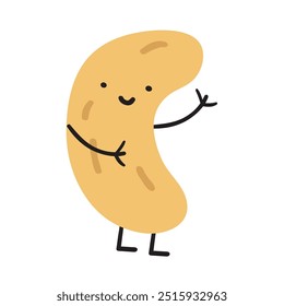 Lindo anacardo. Diseño plano. Ilustración sobre fondo blanco.