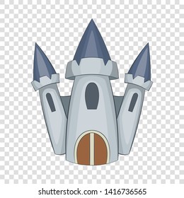 Cute castle icon. Cartoon illustration of castle vector icon for web design