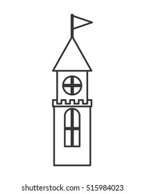 cute castle isolated icon vector illustration design
