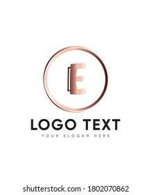 A cute and casual handwritten letter type E  logo template, Vector logo for business and company identity 