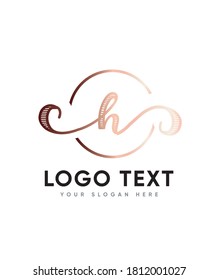 A cute and casual handwritten type H logo template , an incredibly friendly feel, Vector logo for business and company identity 