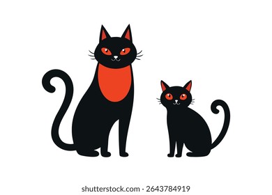 Gatinhos de desenhos animados adoráveis de gato bonito com fundo branco