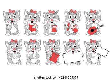 cute cat animal cartoon graphic