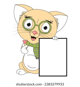 cute cat animal cartoon illustration