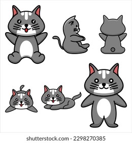 cute cat animal vector design