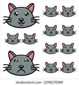 cute cat animal vector design