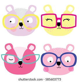 Cute cat animals cartoon vector illustration design for fashion graphics, t shirt, print, slogan tee, card, poster.