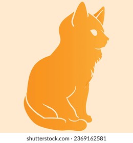 Cute Cat Art Vector Design