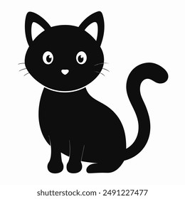 Cute Cat art vector illustration