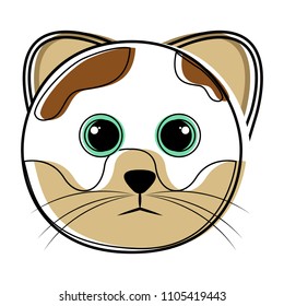 Cute cat avatar sketch