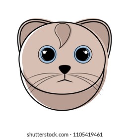Cute cat avatar sketch