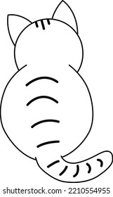 cute cat back meow kawaii