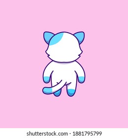 Cute cat from back side