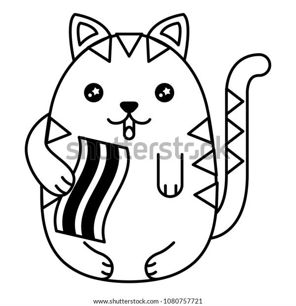 cat bread slice