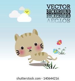 cute cat with butteries