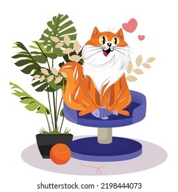 cute cat calendar design element handdrawn cartoon sketch.