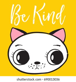 cute cat card, illustration in vector format