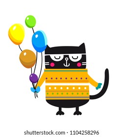 Cute cat. Cartoon