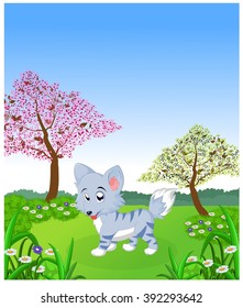 Cute cat cartoon