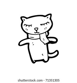 caricatura de un gato lindo