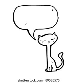 caricatura de un gato lindo