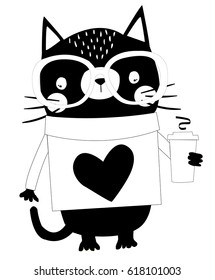 cute cat cartoon artwork vector