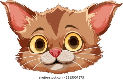 Cute cat cartoon character illustration