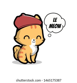 Cute Cat Cartoon Character vector template