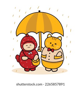 cute Cat cartoon character vector
