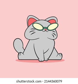 cute cat cartoon for commercial use