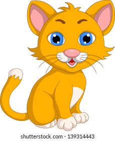 cute cat cartoon expression