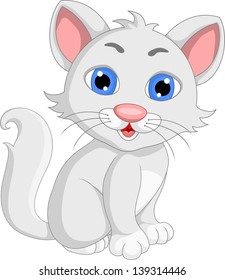 cute cat cartoon expression