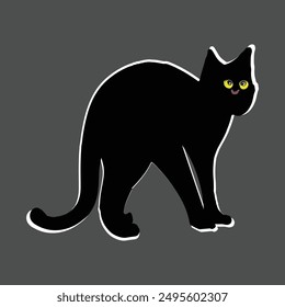  Cute cat cartoon funny character. Pet collection. vector illustration