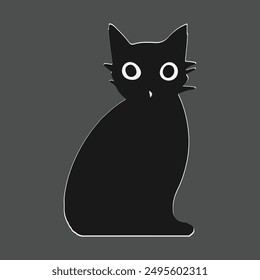  Cute cat cartoon funny character. Pet collection. vector illustration