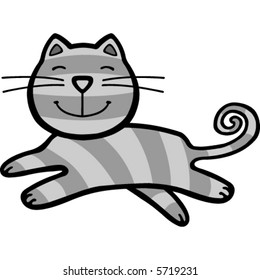 A cute cat cartoon illustration.