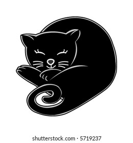 A cute cat cartoon illustration.