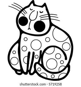 A cute cat cartoon illustration.